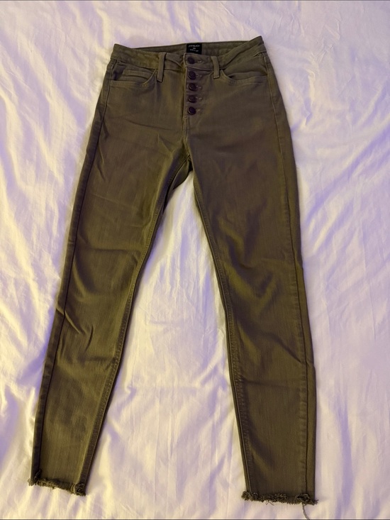Just Black Denim - Just Black Olive Green High-Rise Skinny Jeans